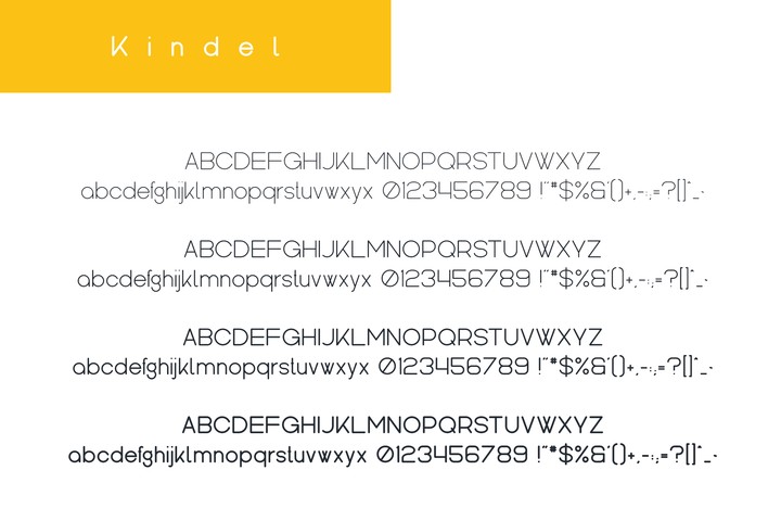 Kindel Rounded Bold Font preview